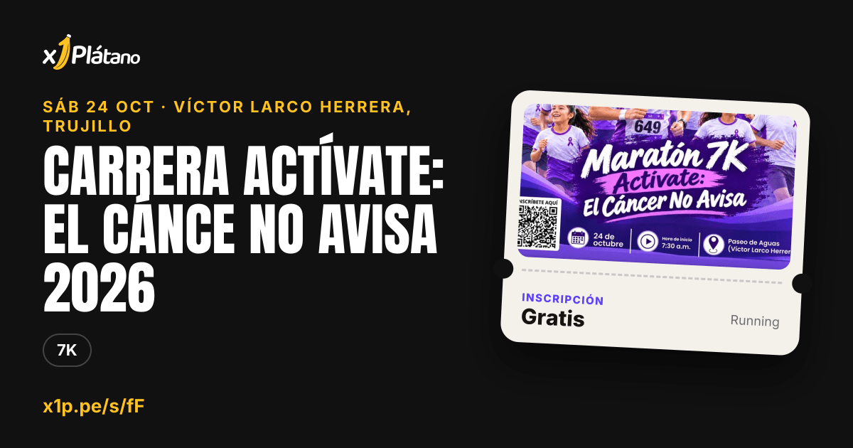 Carrera Actívate: el Cánce No Avisa 2026